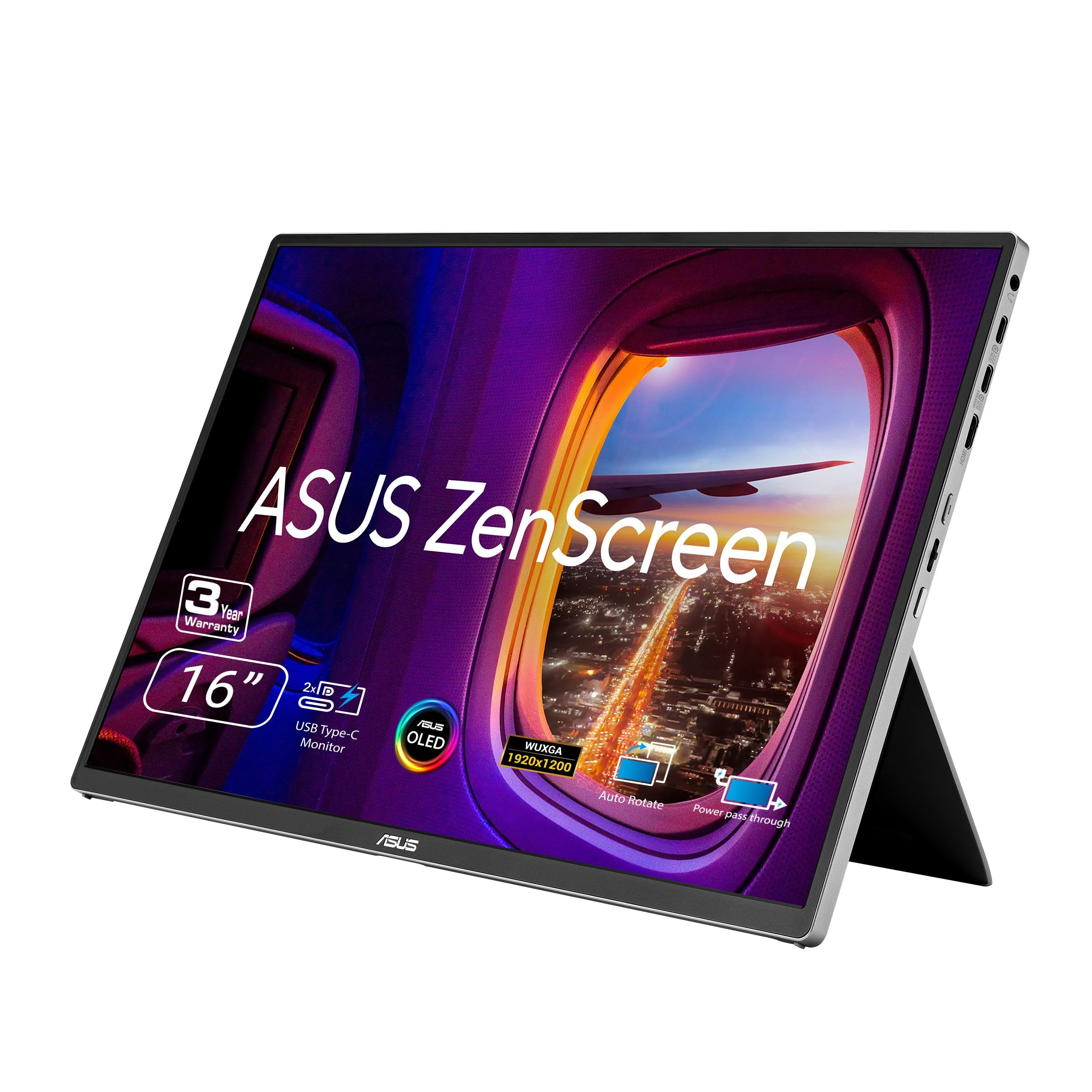 Amazon.co.jp: ASUS ZenScreen OLED 16インチ 16:10 USB-C ポータブル